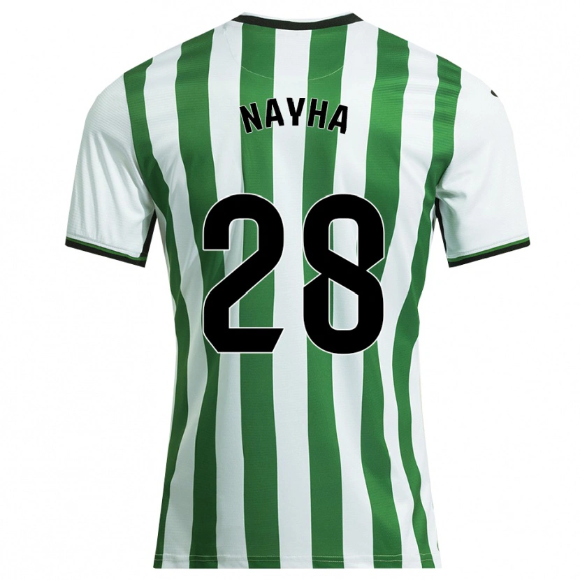 Danxen Heren Nayha Torrejón Moreno #28 Wit Groen Thuisshirt Thuistenue 2025/26 T-Shirt