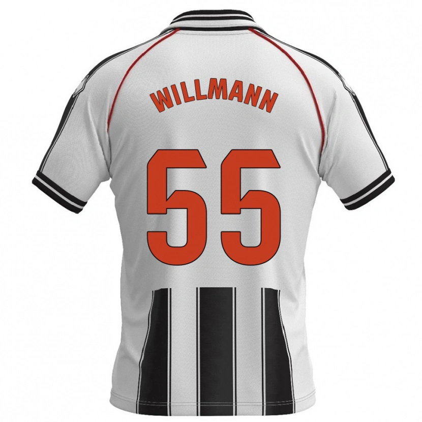 Danxen Heren Michal Willmann #55 Wit Zwart Thuisshirt Thuistenue 2025/26 T-Shirt