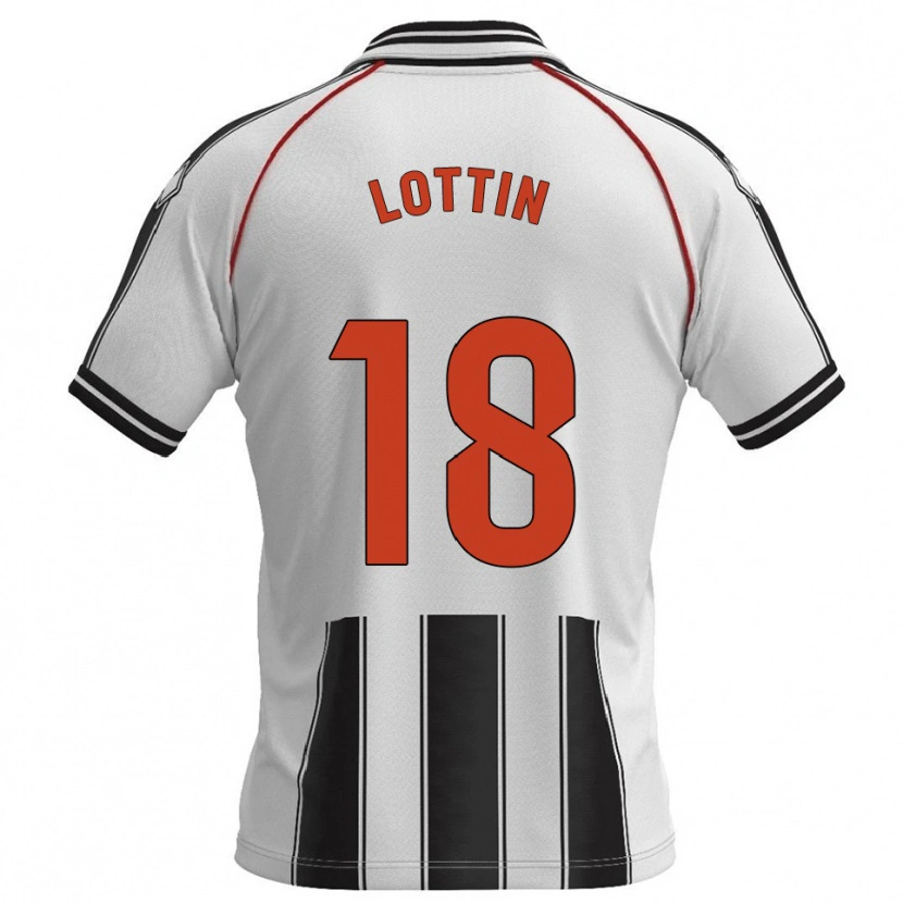 Danxen Heren Albert Lottin #18 Wit Zwart Thuisshirt Thuistenue 2025/26 T-Shirt