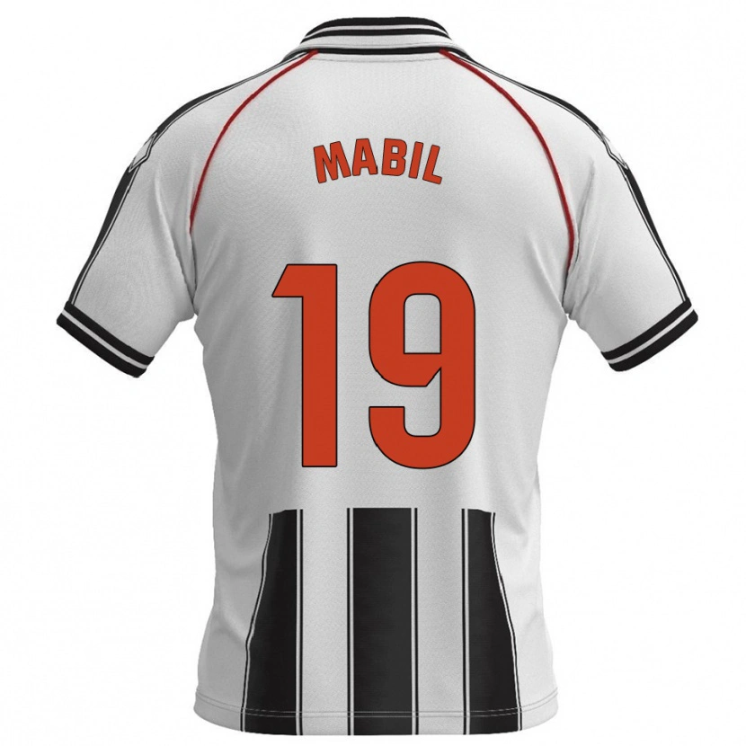 Danxen Heren Awer Mabil #19 Wit Zwart Thuisshirt Thuistenue 2025/26 T-Shirt