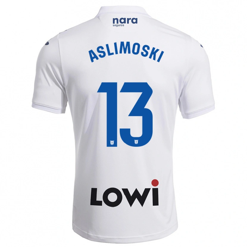 Danxen Heren Tomme Aslimoski #13 Wit Marineblauw Thuisshirt Thuistenue 2025/26 T-Shirt