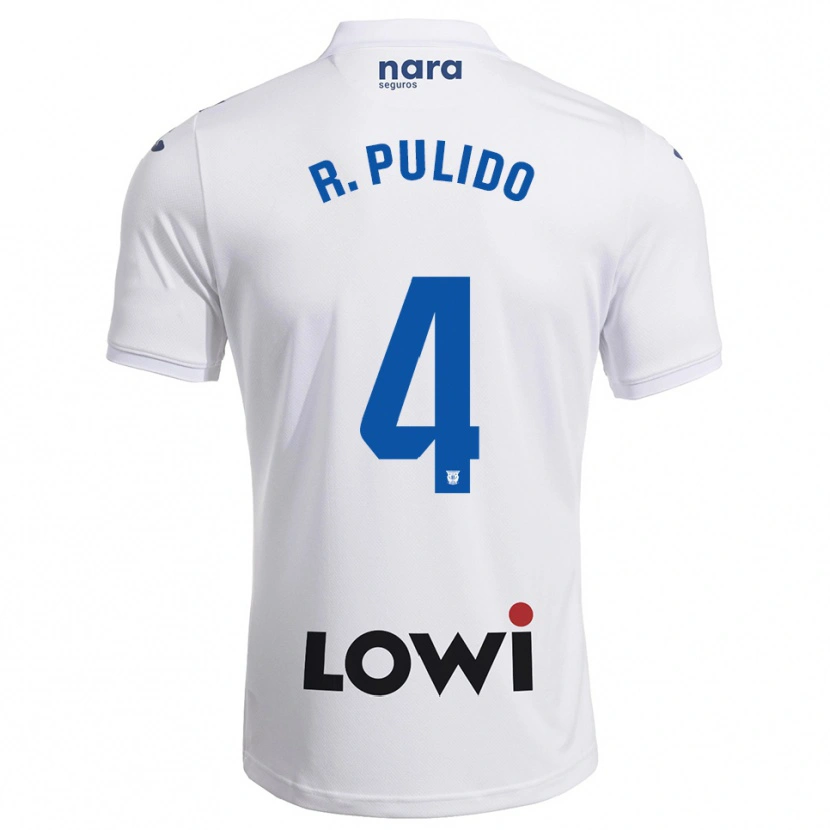 Danxen Heren Rubén Pulido #4 Wit Marineblauw Thuisshirt Thuistenue 2025/26 T-Shirt