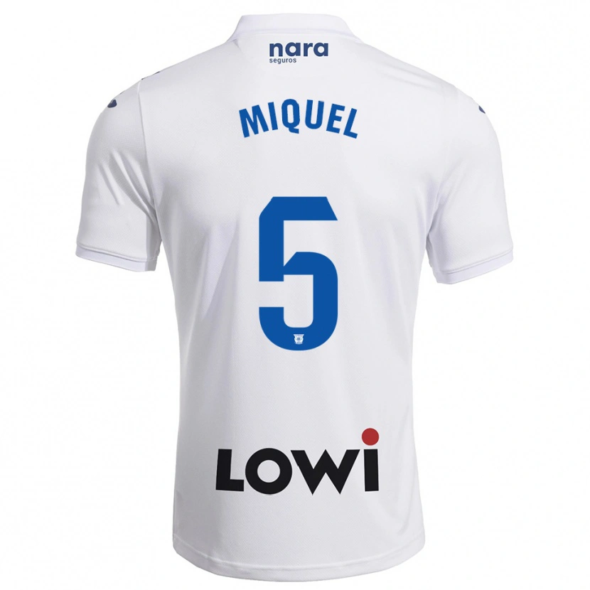 Danxen Heren Ignasi Miquel #5 Wit Marineblauw Thuisshirt Thuistenue 2025/26 T-Shirt