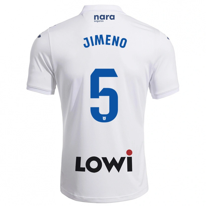 Danxen Heren Luis Jimeno #5 Wit Marineblauw Thuisshirt Thuistenue 2025/26 T-Shirt
