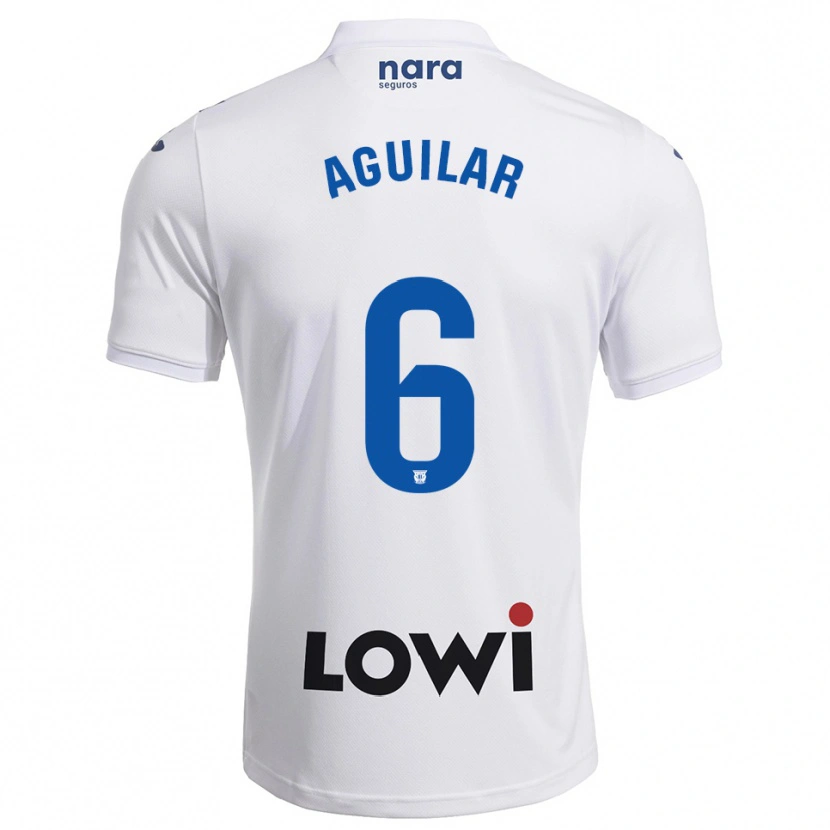 Danxen Heren Lalo Aguilar #6 Wit Marineblauw Thuisshirt Thuistenue 2025/26 T-Shirt