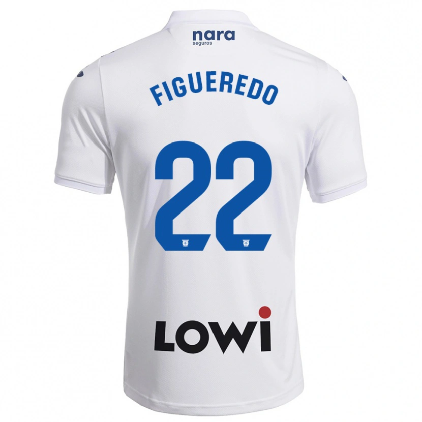Danxen Heren Sebastián Figueredo #22 Wit Marineblauw Thuisshirt Thuistenue 2025/26 T-Shirt