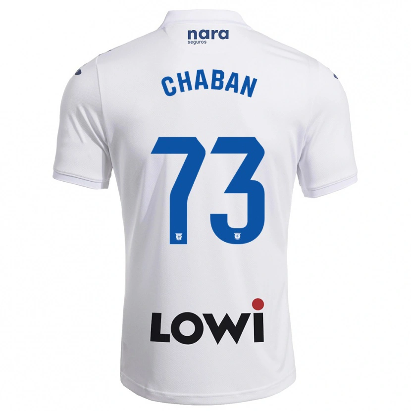 Danxen Heren Danylo Chaban #73 Wit Marineblauw Thuisshirt Thuistenue 2025/26 T-Shirt
