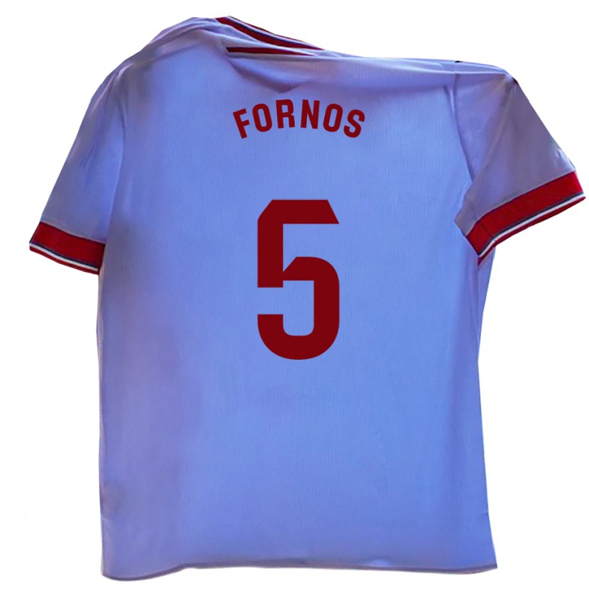 Danxen Heren Quique Fornos #5 Wit Rood Thuisshirt Thuistenue 2025/26 T-Shirt