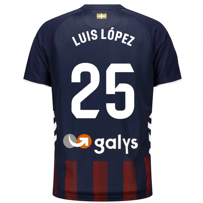 Danxen Heren Luis López #25 Marineblauw Rood Thuisshirt Thuistenue 2025/26 T-Shirt