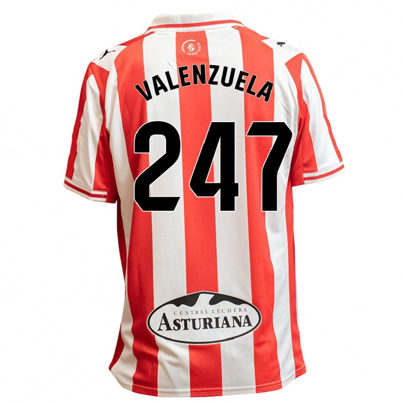 Danxen Heren Sebastián Valenzuela #247 Wit Rood Thuisshirt Thuistenue 2025/26 T-Shirt