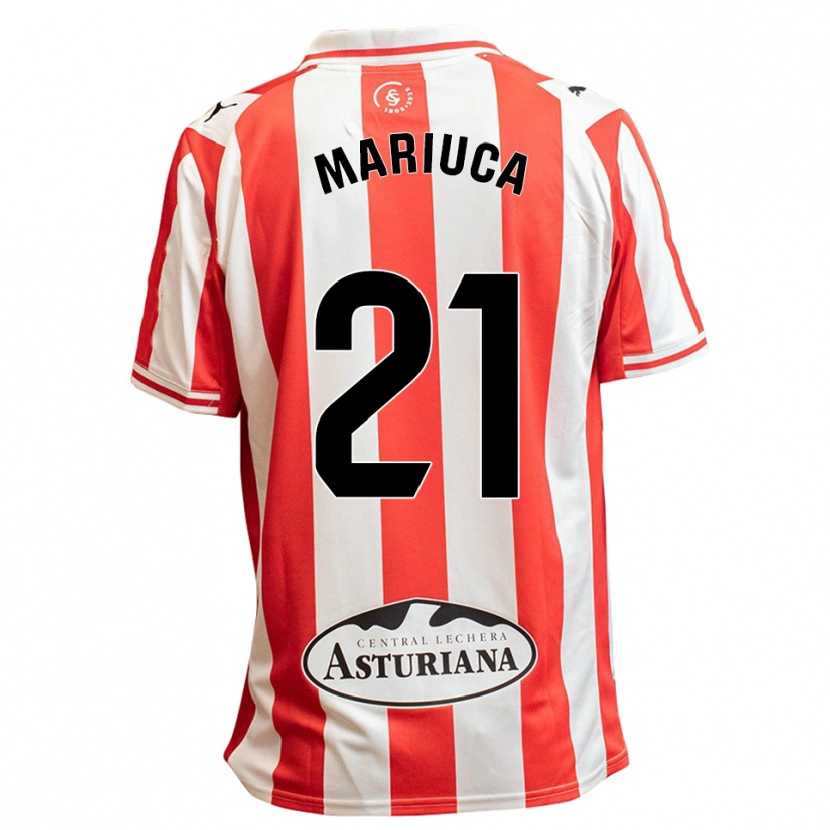 Danxen Heren María González Rodríguez #21 Wit Rood Thuisshirt Thuistenue 2025/26 T-Shirt