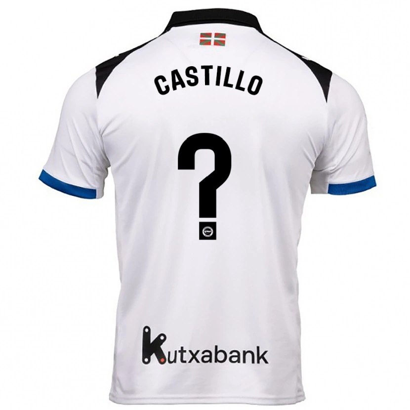 Danxen Heren Adrián Castillo #0 Wit Blauw Uitshirt Uittenue 2025/26 T-Shirt