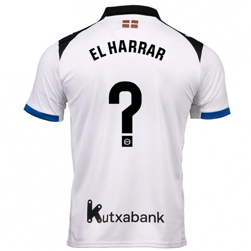 Danxen Heren Mohamed El Harrar #0 Wit Blauw Uitshirt Uittenue 2025/26 T-Shirt