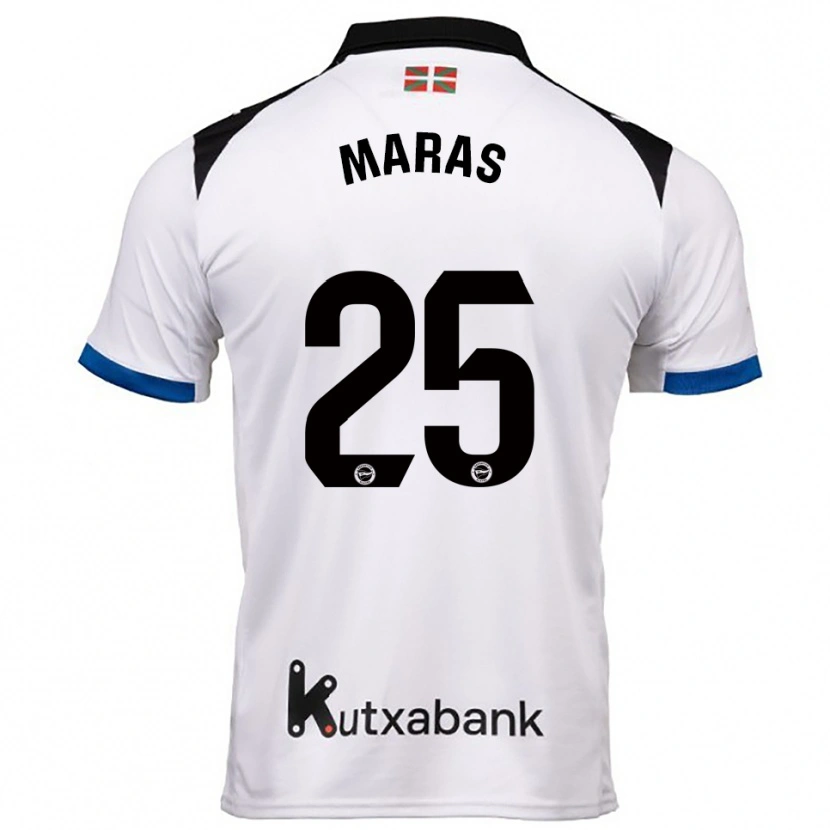 Danxen Heren Nikola Maras #25 Wit Blauw Uitshirt Uittenue 2025/26 T-Shirt