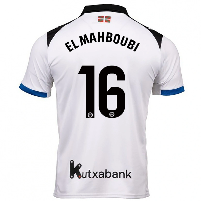 Danxen Heren Sami El Mahboubi #16 Wit Blauw Uitshirt Uittenue 2025/26 T-Shirt