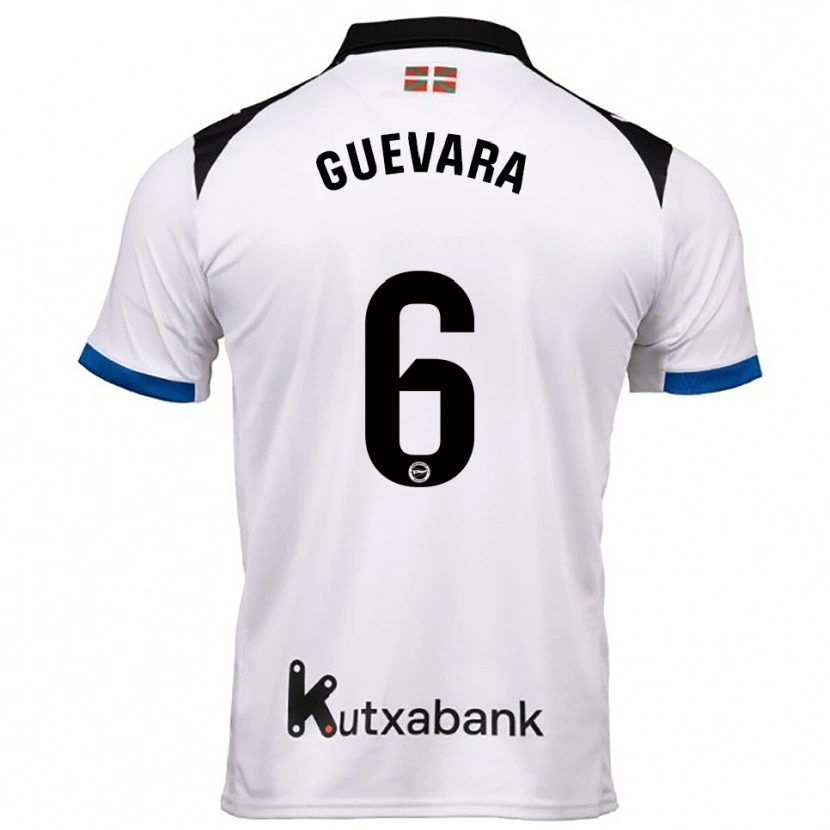 Danxen Heren Ander Guevara #6 Wit Blauw Uitshirt Uittenue 2025/26 T-Shirt