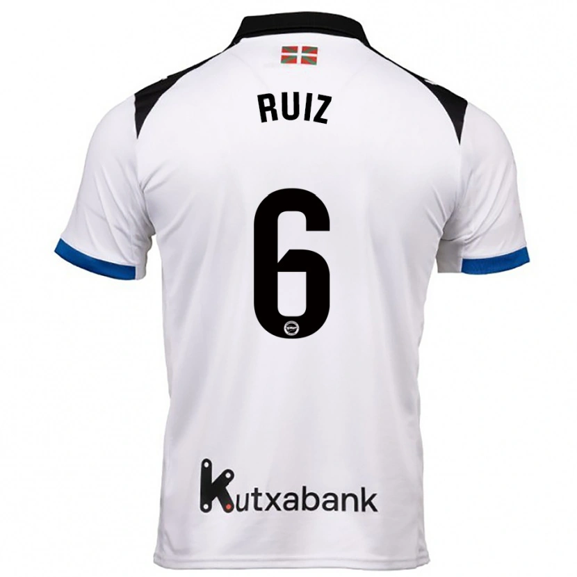 Danxen Heren Markel Ruiz #6 Wit Blauw Uitshirt Uittenue 2025/26 T-Shirt