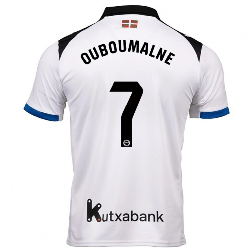 Danxen Heren Ibra Ouboumalne #7 Wit Blauw Uitshirt Uittenue 2025/26 T-Shirt