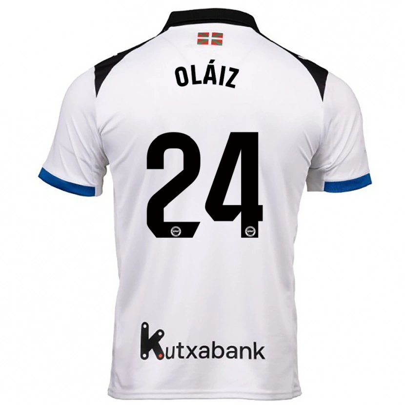 Danxen Heren Xanet Oláiz #24 Wit Blauw Uitshirt Uittenue 2025/26 T-Shirt