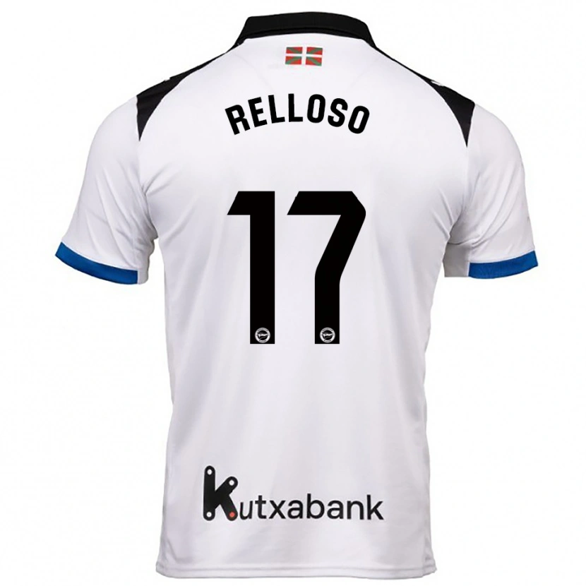 Danxen Heren Mikel Relloso #17 Wit Blauw Uitshirt Uittenue 2025/26 T-Shirt