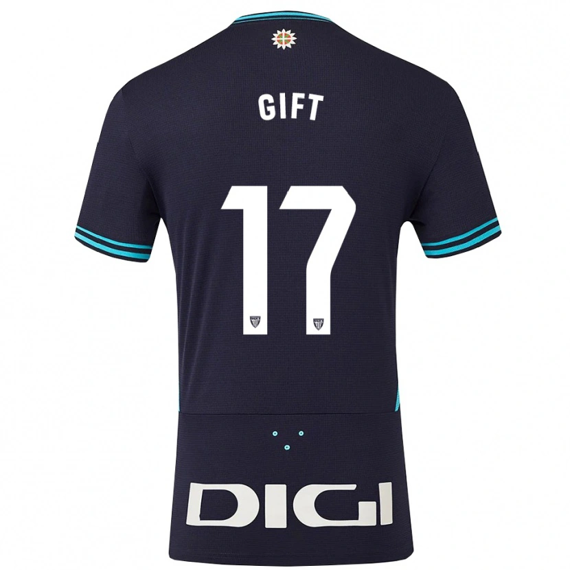 Danxen Heren Elijah Gift #17 Marineblauw Hemelsblauw Uitshirt Uittenue 2025/26 T-Shirt