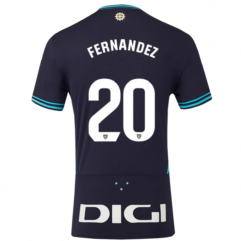 Danxen Heren Hugo Fernández #20 Marineblauw Hemelsblauw Uitshirt Uittenue 2025/26 T-Shirt