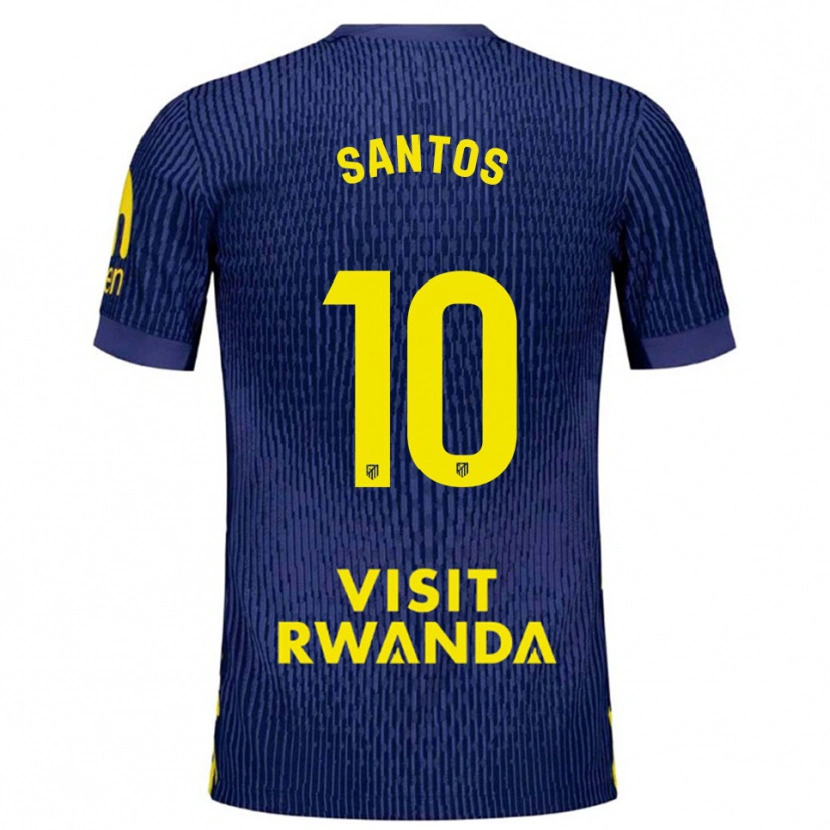 Danxen Heren Leicy Santos #10 Marineblauw Geel Uitshirt Uittenue 2025/26 T-Shirt