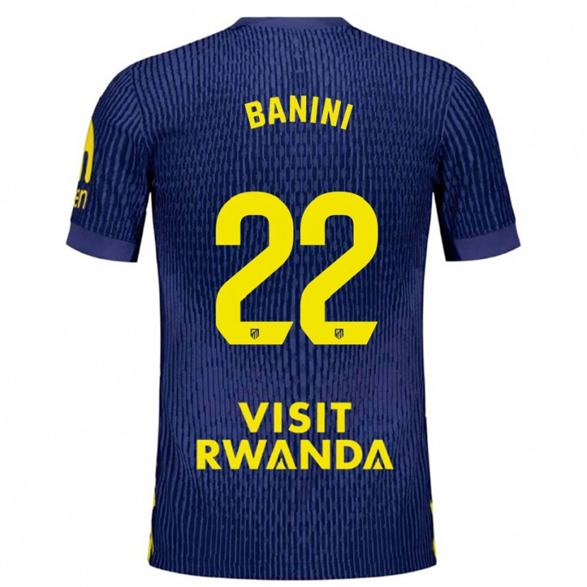 Danxen Heren Estefania Banini #22 Marineblauw Geel Uitshirt Uittenue 2025/26 T-Shirt