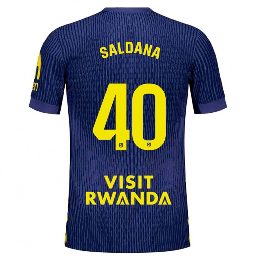 Danxen Heren Jose Saldana #40 Marineblauw Geel Uitshirt Uittenue 2025/26 T-Shirt