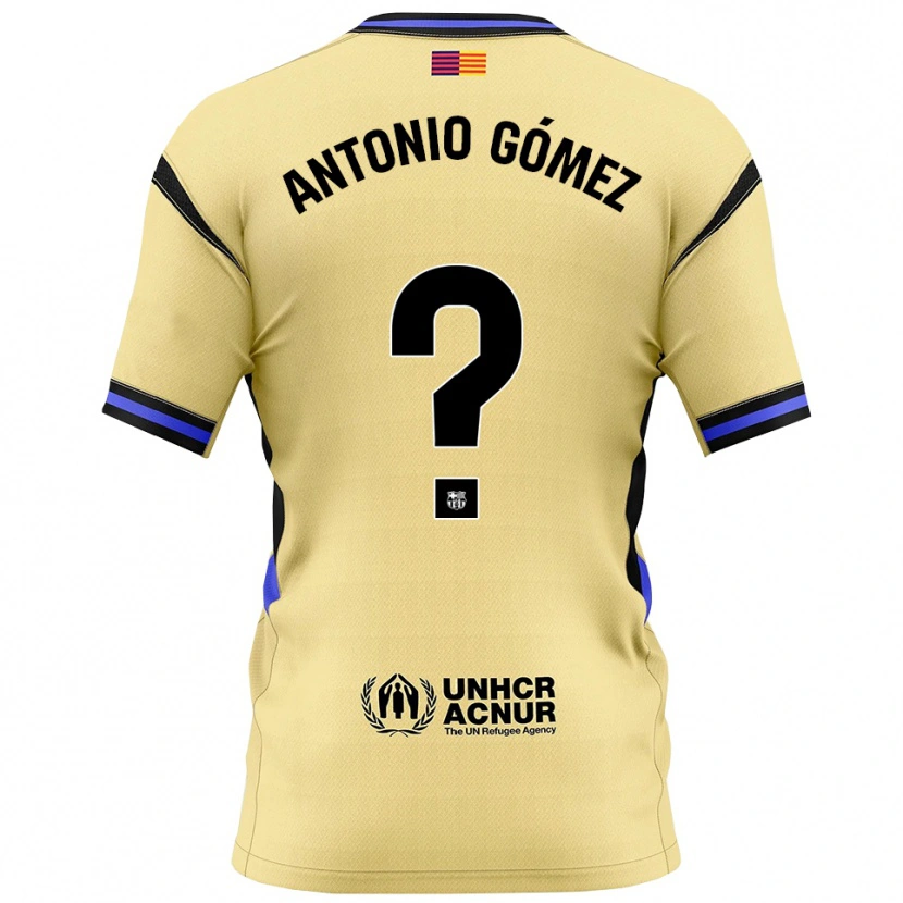 Danxen Heren Antonio Gómez #0 Geel Zwart Uitshirt Uittenue 2025/26 T-Shirt