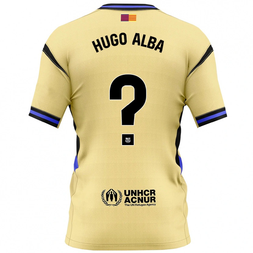 Danxen Heren Hugo Alba #0 Geel Zwart Uitshirt Uittenue 2025/26 T-Shirt