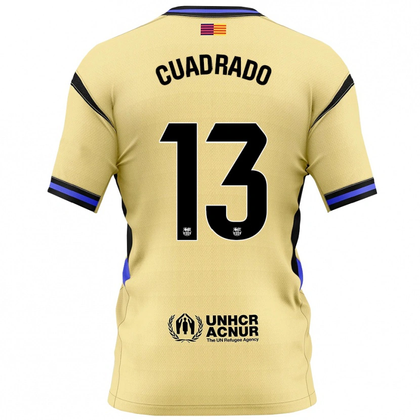 Danxen Heren Adrián Cuadrado #13 Geel Zwart Uitshirt Uittenue 2025/26 T-Shirt