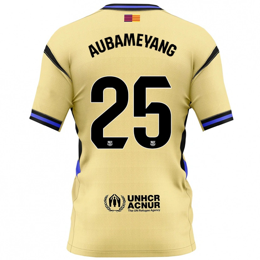Danxen Heren Pierre Emerick Aubameyang #25 Geel Zwart Uitshirt Uittenue 2025/26 T-Shirt