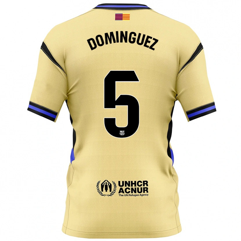 Danxen Heren Sergi Dominguez #5 Geel Zwart Uitshirt Uittenue 2025/26 T-Shirt