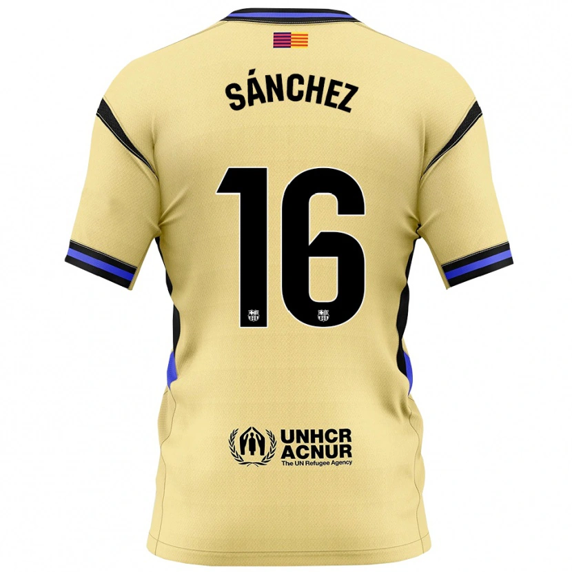 Danxen Heren Edu Sánchez #16 Geel Zwart Uitshirt Uittenue 2025/26 T-Shirt