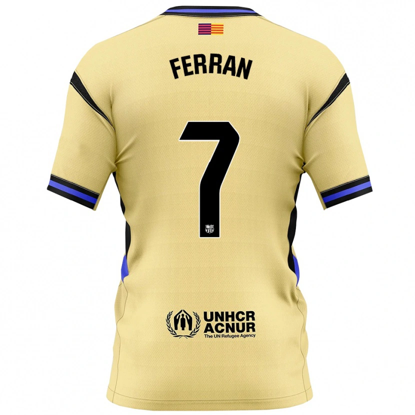 Danxen Heren Ferran Torres #7 Geel Zwart Uitshirt Uittenue 2025/26 T-Shirt