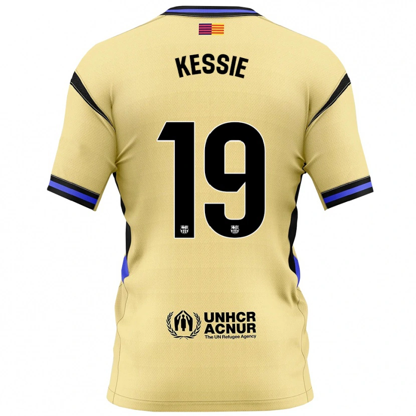 Danxen Heren Franck Kessie #19 Geel Zwart Uitshirt Uittenue 2025/26 T-Shirt