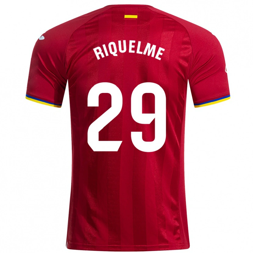 Danxen Heren Adrián Riquelme #29 Rood Geel Blauw Uitshirt Uittenue 2025/26 T-Shirt