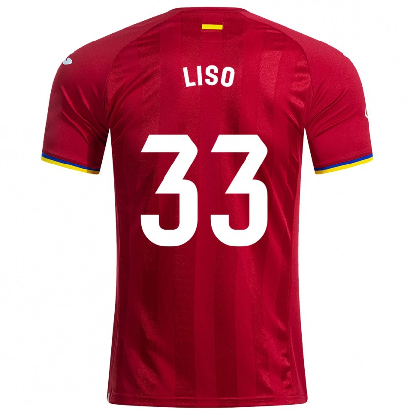 Danxen Heren Adrián Liso #33 Rood Geel Blauw Uitshirt Uittenue 2025/26 T-Shirt