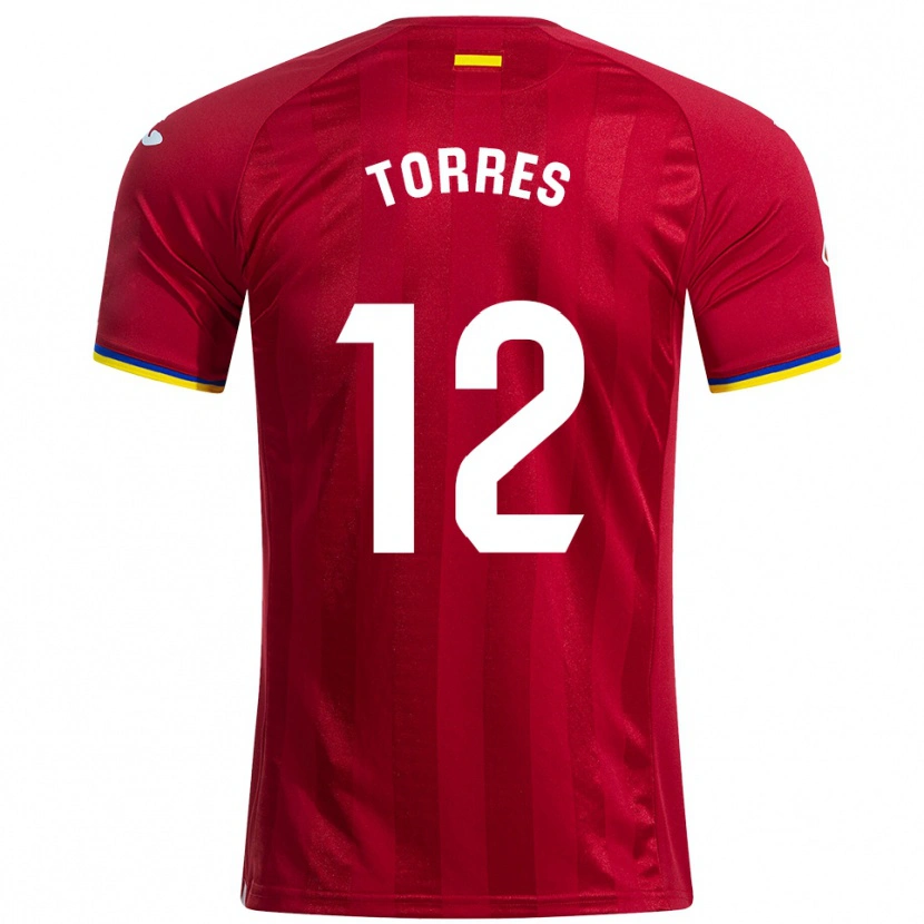 Danxen Heren Rubén Torres #12 Rood Geel Blauw Uitshirt Uittenue 2025/26 T-Shirt