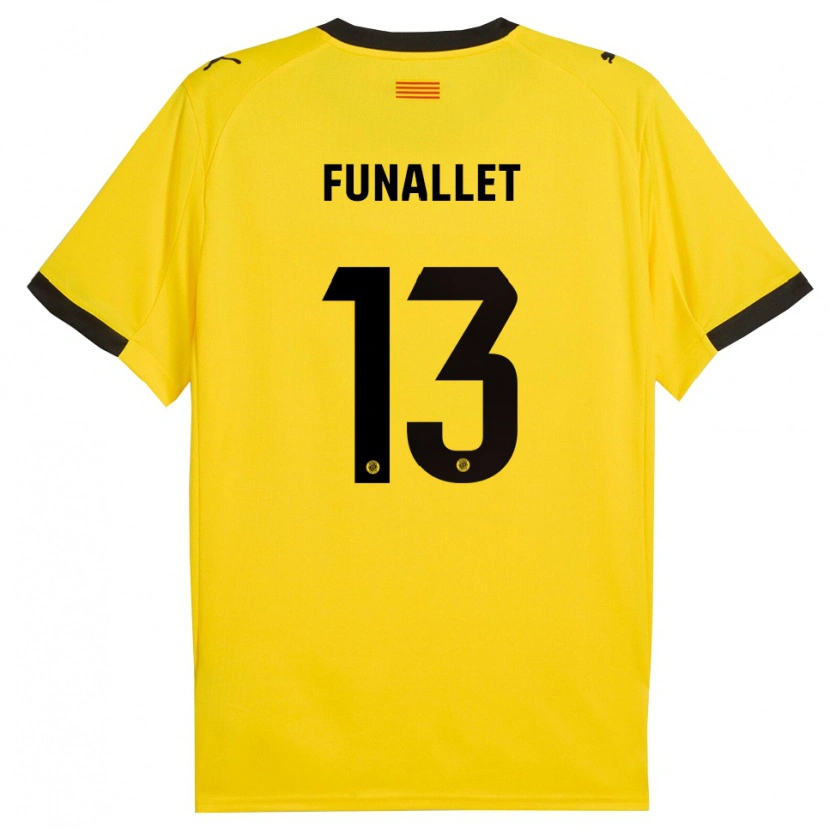 Danxen Heren Pau Funallet #13 Geel Zwart Uitshirt Uittenue 2025/26 T-Shirt