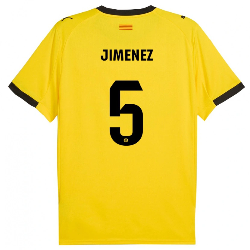 Danxen Heren Ángela Jiménez #5 Geel Zwart Uitshirt Uittenue 2025/26 T-Shirt