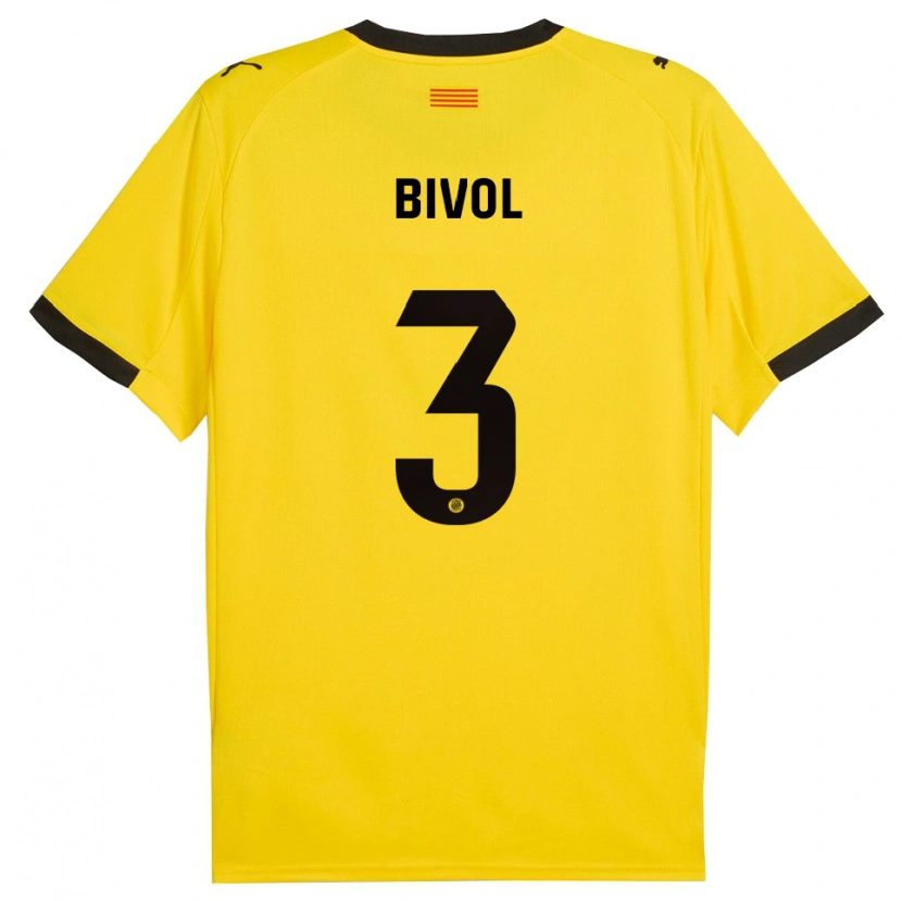 Danxen Heren Victor Bivol #3 Geel Zwart Uitshirt Uittenue 2025/26 T-Shirt