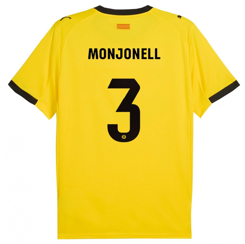 Danxen Heren Eric Monjonell #3 Geel Zwart Uitshirt Uittenue 2025/26 T-Shirt