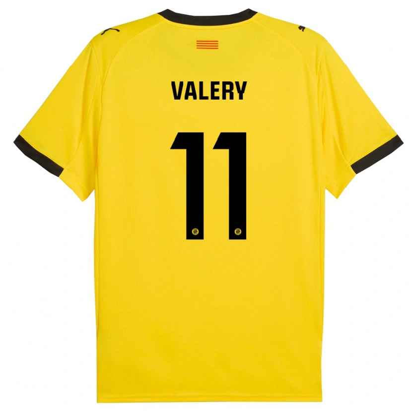 Danxen Heren Valery Fernández #11 Geel Zwart Uitshirt Uittenue 2025/26 T-Shirt