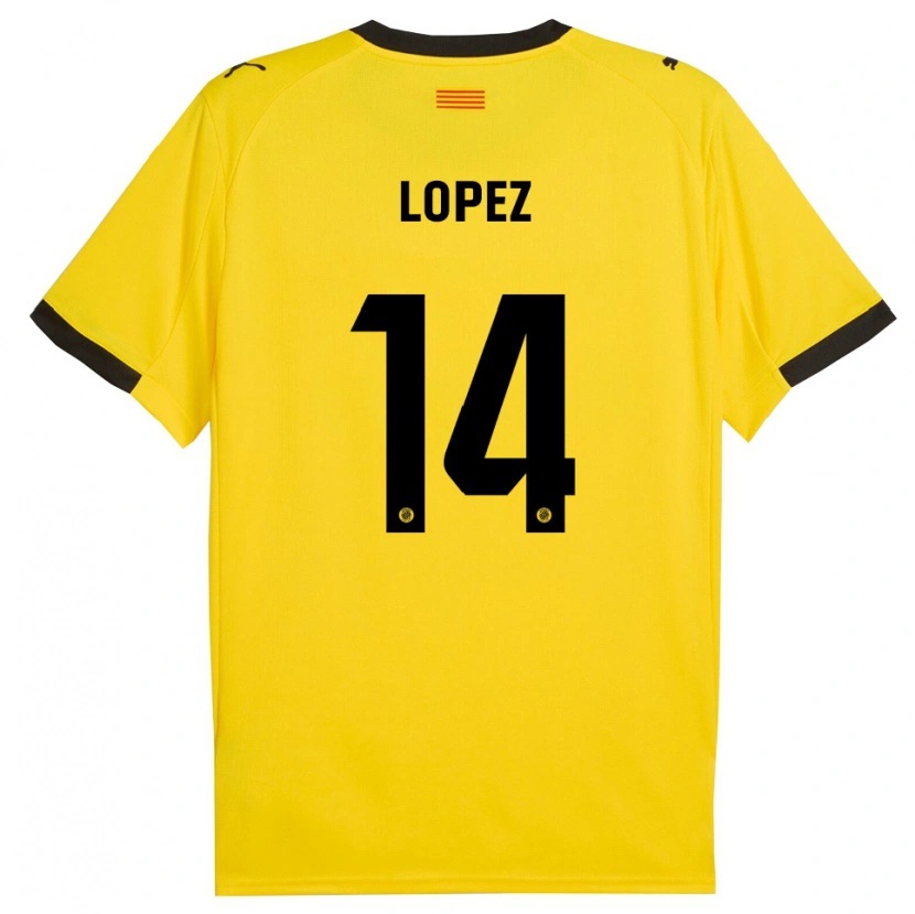 Danxen Heren Judith López #14 Geel Zwart Uitshirt Uittenue 2025/26 T-Shirt