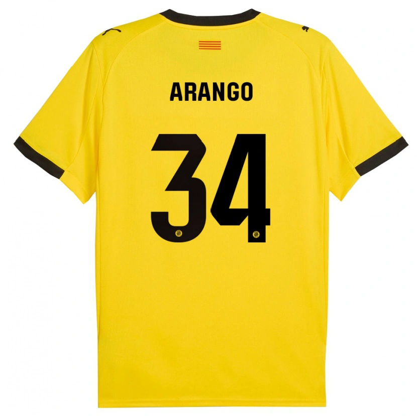 Danxen Heren Juan Arango #34 Geel Zwart Uitshirt Uittenue 2025/26 T-Shirt