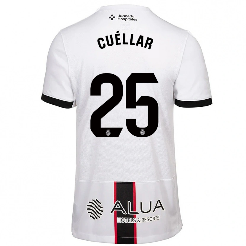 Danxen Heren Iván Cuéllar #25 Wit Zwart Uitshirt Uittenue 2025/26 T-Shirt