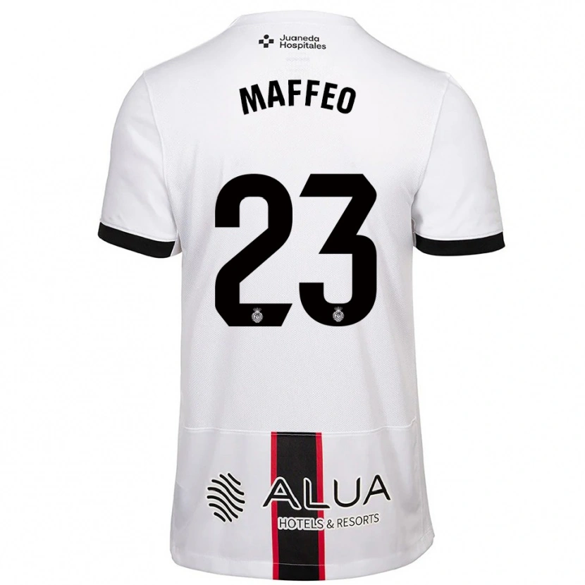 Danxen Heren Pablo Maffeo #23 Wit Zwart Uitshirt Uittenue 2025/26 T-Shirt