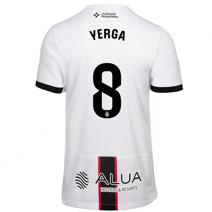 Danxen Heren Alejandro Yerga #8 Wit Zwart Uitshirt Uittenue 2025/26 T-Shirt